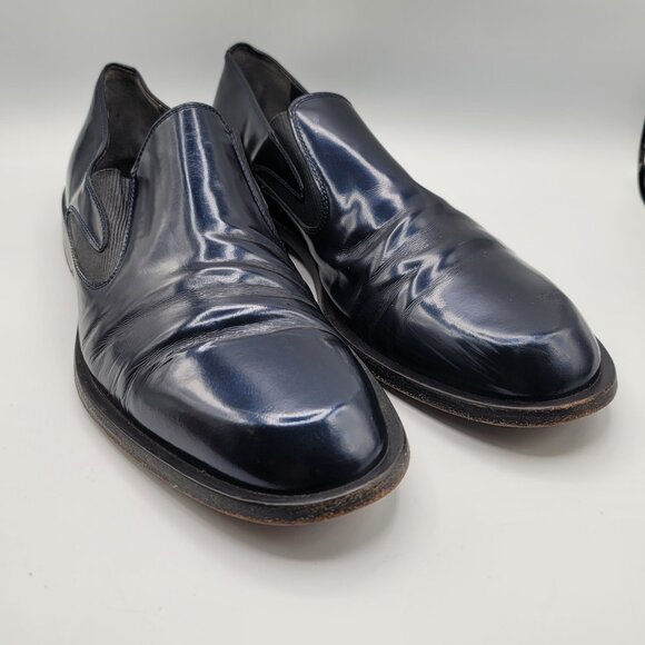 Versace Blue Loafer Slip on shoes size 10 Italian Designer Business Casual - Picture 3 of 11